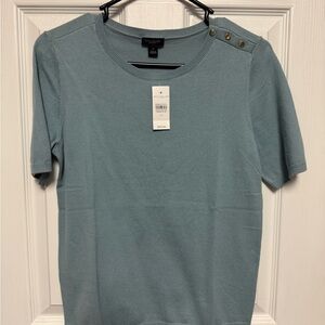 Ann Taylor Soft Blue Knit Top
